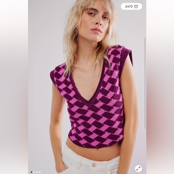 Free People Sweaters - Free People Lola Top-AMARANTH FLOWER COMBO Size Large NWOT RT $78